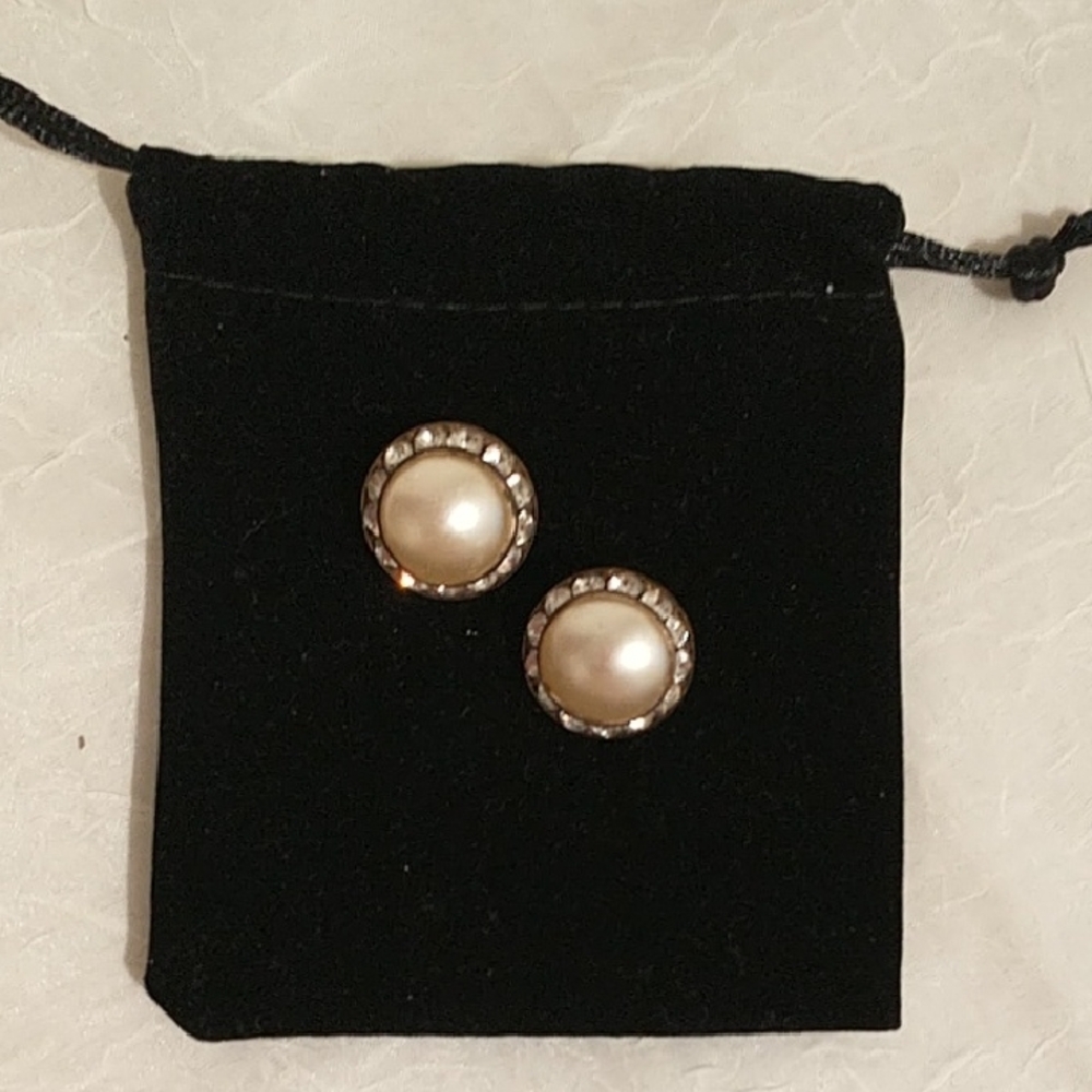 Vintage Elegant Pearl Clip On Earrings